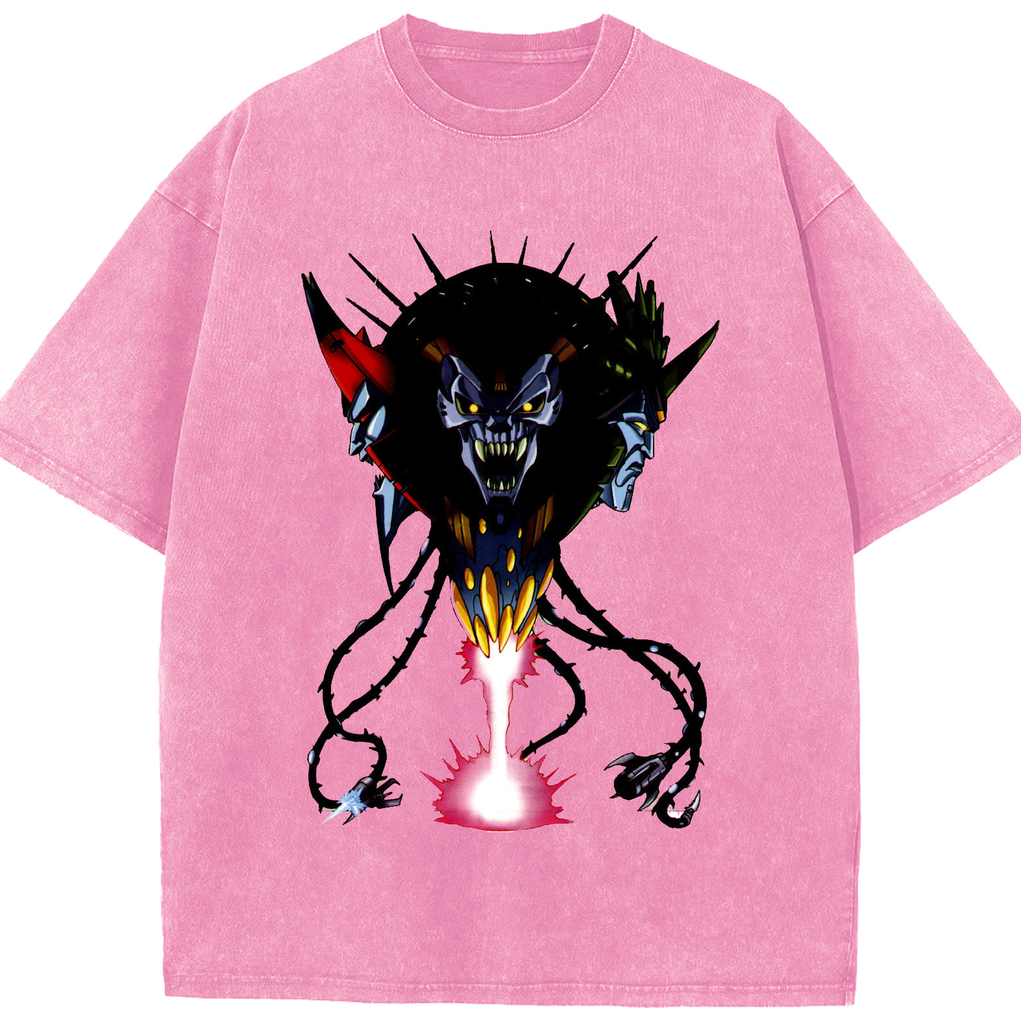 （画像用）  綿100% ヴィンテージ風 半袖Tシャツ（フロントプリント）